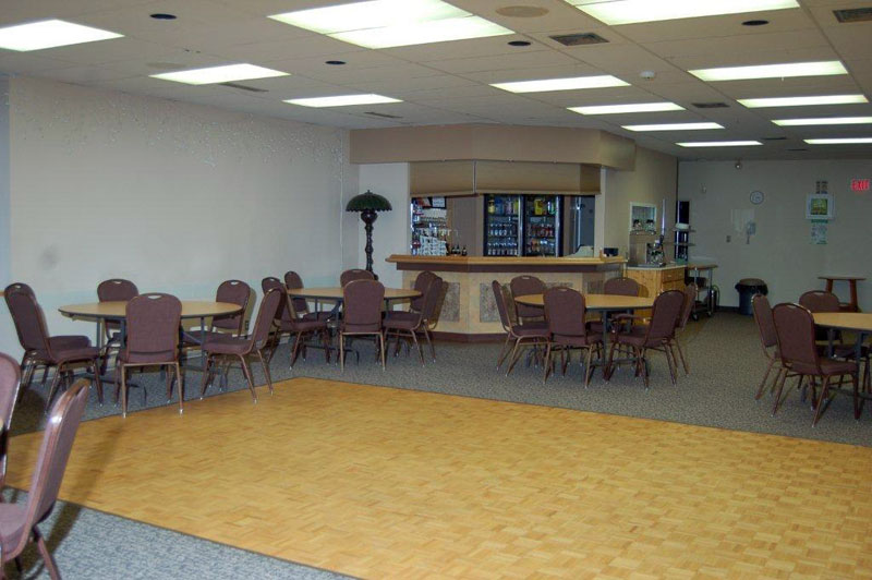 Licensed bar and parquet dance floor